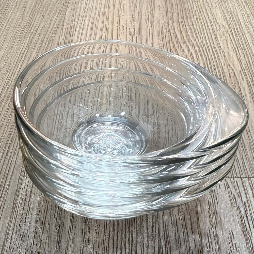 Bormioli Rocco Quattro Stagioni Clear Glass Condiment Dipping Bowls, Set of 4